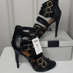 Mossimo Sapphire Black Strappy Heels